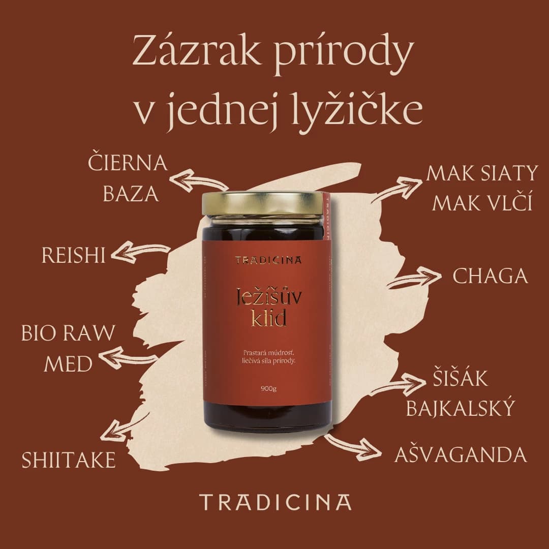 Ježíšův klid – zázrak prírody v jednej lyžičke, zloženie